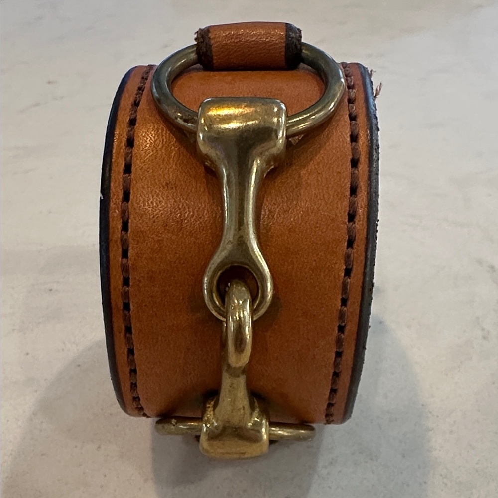 Elegant Brown Leather Bracelet with Gold Accents